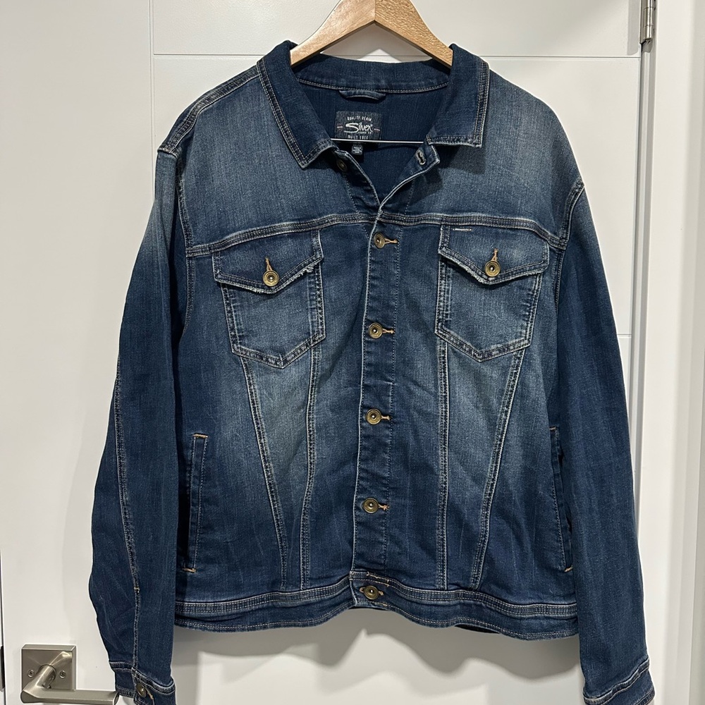 Silver Jeans Plus Size Dark Blue Denim Jacket